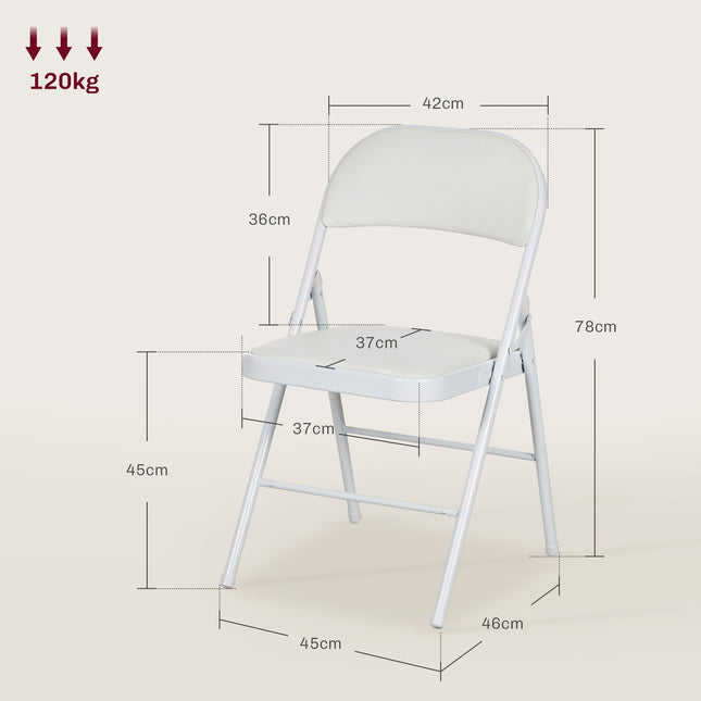 Folding camping chair with steel frame, padded backrest