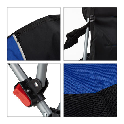 Folding camping chair with padding