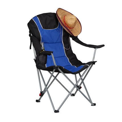 Folding camping chair with padding