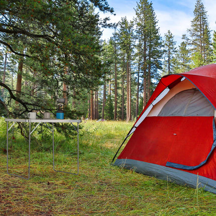 Folding camping table