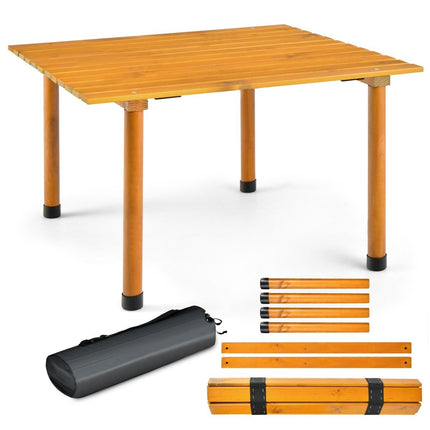 Folding camping table with carry bag for beach picnics & fishing trips nature