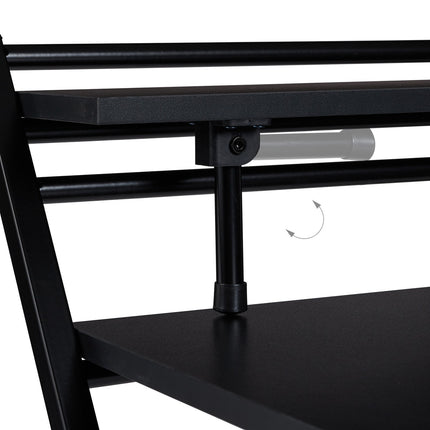 Folding desk with shelf