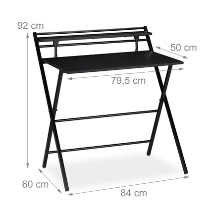 Folding desk with shelf