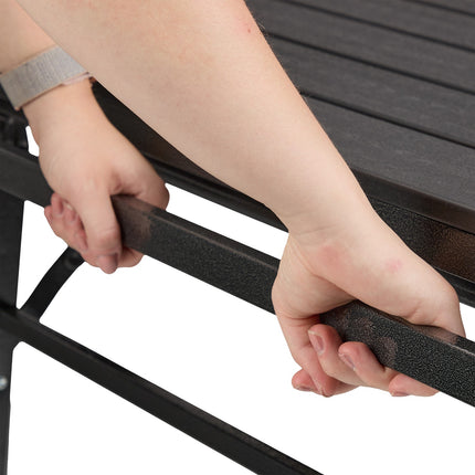 Folding extendable garden table
