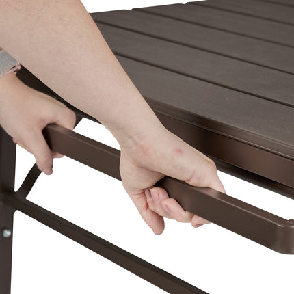 Folding extendable garden table