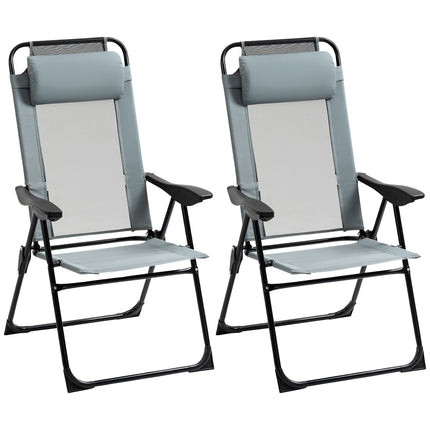 Folding garden chairs, adjustable backrest, 120 kg capacity