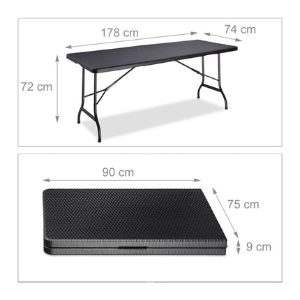 Folding garden table BASTIAN large