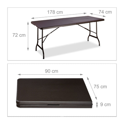 Folding garden table BASTIAN large