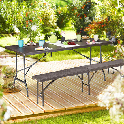 Folding garden table