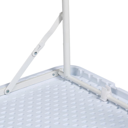 Folding garden table, height adjustable