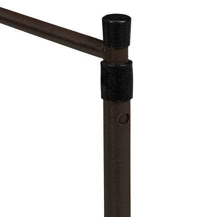 Folding garden table, height adjustable