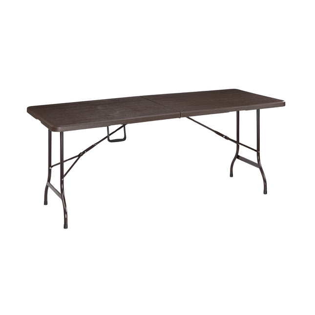 Folding garden table in wooden look