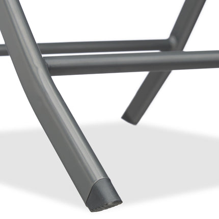 Folding garden table with glass top