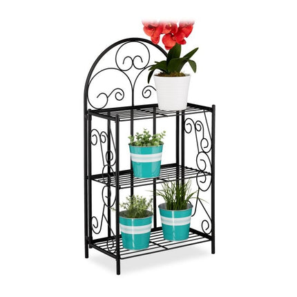 Folding metal flower stand