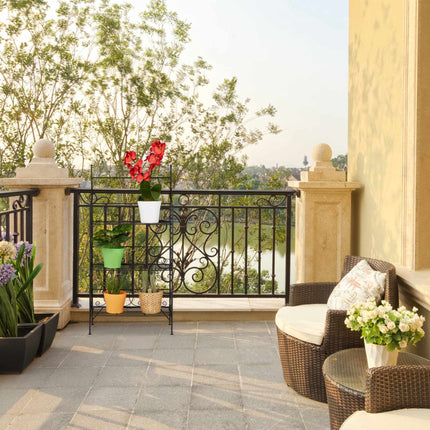 Folding metal flower stand
