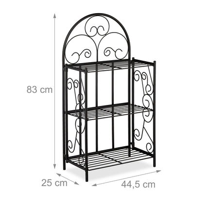Folding metal flower stand