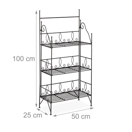 Folding metal flower stand