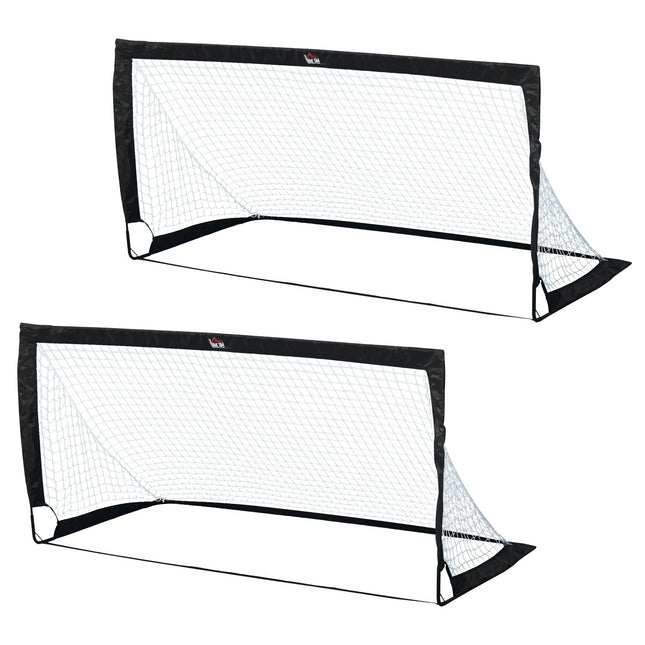 Folding mini soccer goals in steel and Tetrolon, set of 2