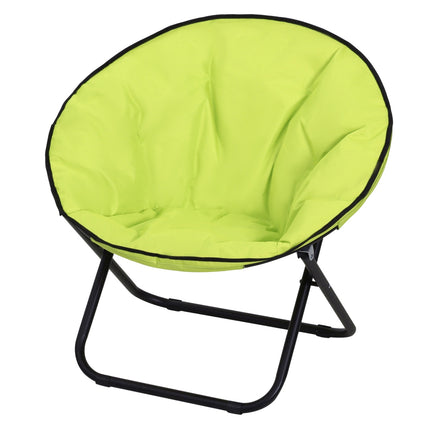 Campingstoel opvouwbare campingstoel met rugleuning, klapstoel tot 120kg, gevoerde moonchair extra breed, klapstoel buitenstoel voor tuin, balkon, camping, geel