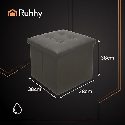 Folding pouffe gray 25780