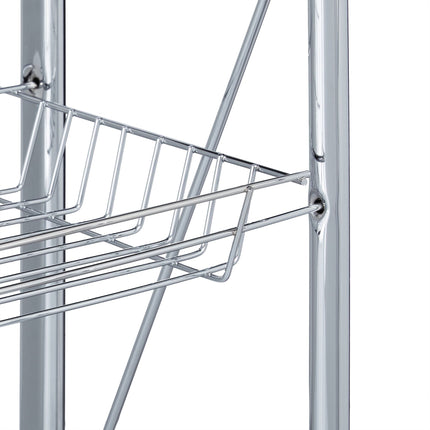 Folding serving trolley