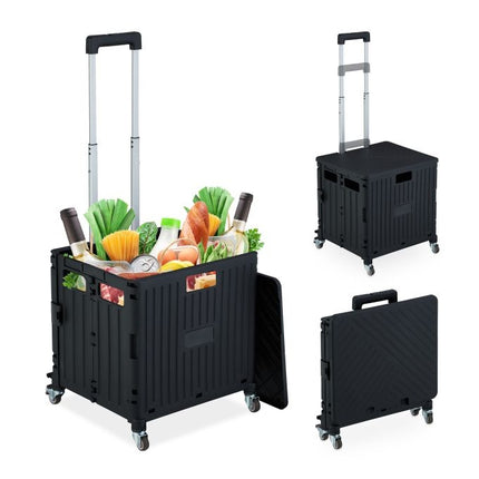 Folding shopping cart with wheels