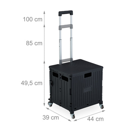 Folding shopping cart with wheels
