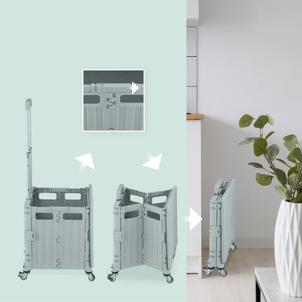 Folding shopping cart with wheels
