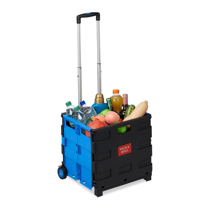Folding shopping trolley