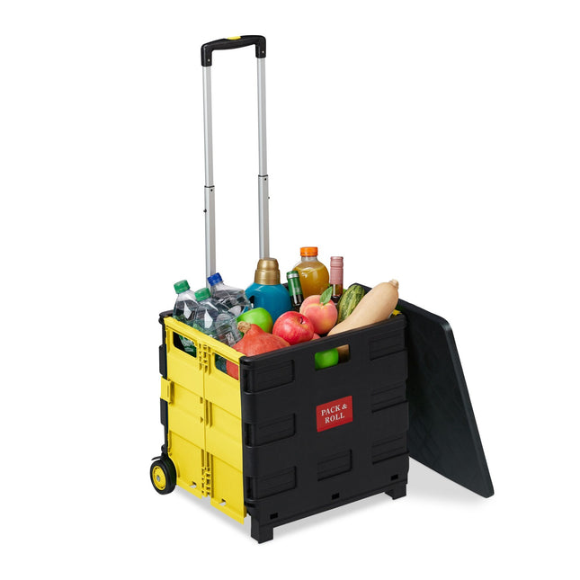 Folding shopping trolley