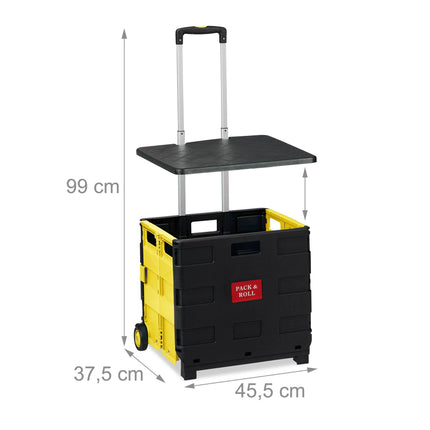 Folding shopping trolley