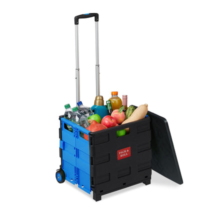 Folding shopping trolley