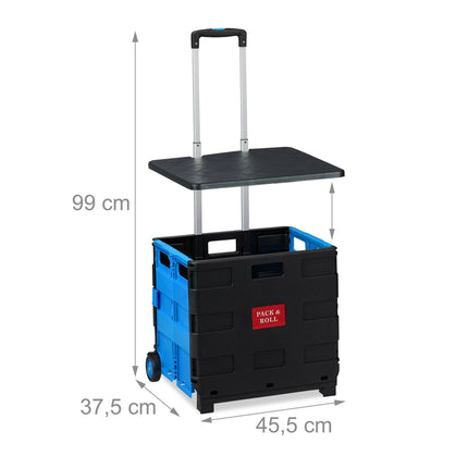 Folding shopping trolley