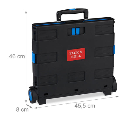 Folding shopping trolley