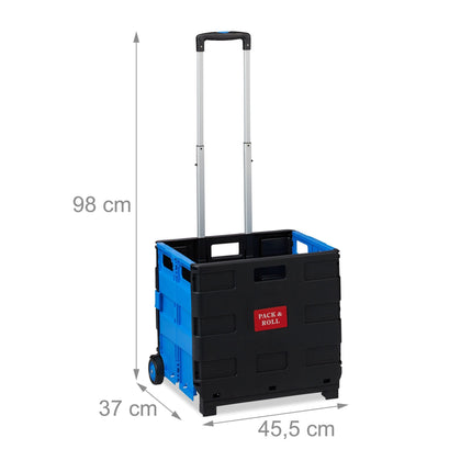 Folding shopping trolley