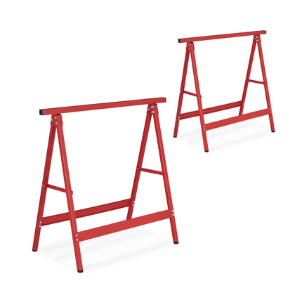 Folding stands, set of 2 in red
