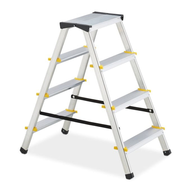 Folding stepladder in aluminium