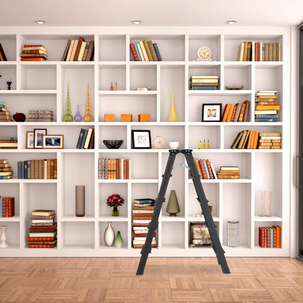 Folding stepladder in aluminium