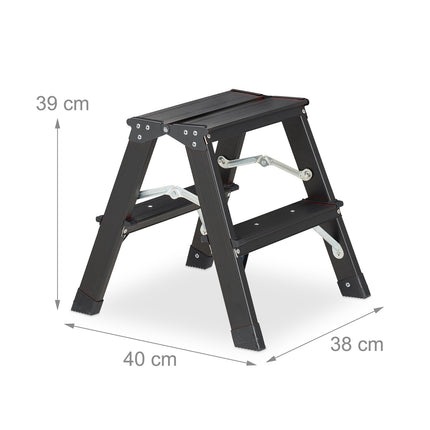 Folding stepladder in aluminium