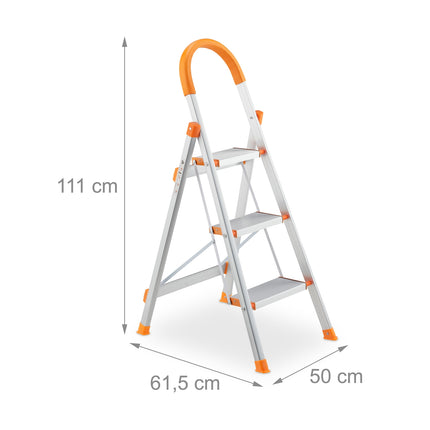 Folding stepladder with handle