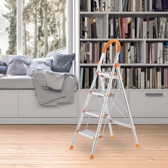 Folding stepladder with handle
