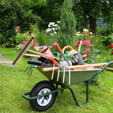 Folding stepladder with support handle