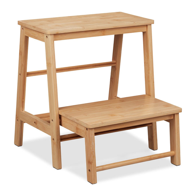 Folding step stool made of bamboo