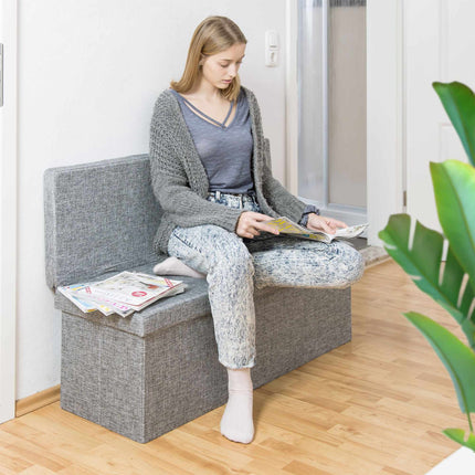 Folding stool with backrest XL