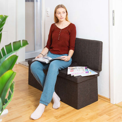 Folding stool with backrest XL