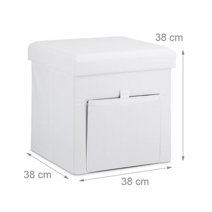 Folding stool with flap