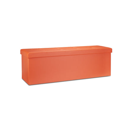 Folding storage bench in artificial leather