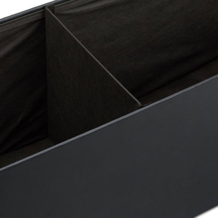 Folding storage bench in artificial leather