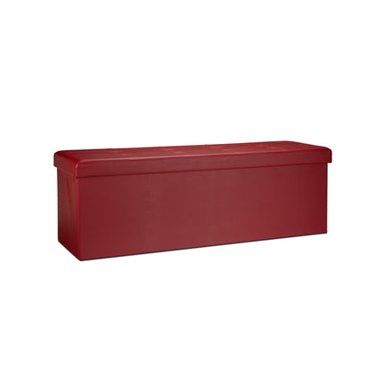 Folding storage bench in artificial leather