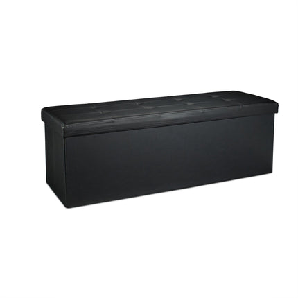 Folding storage bench in artificial leather